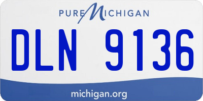 MI license plate DLN9136