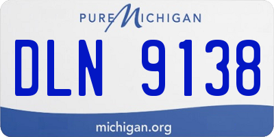 MI license plate DLN9138