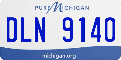 MI license plate DLN9140