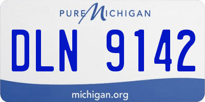 MI license plate DLN9142