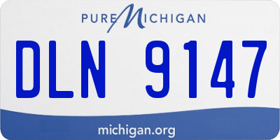 MI license plate DLN9147