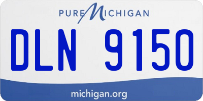 MI license plate DLN9150