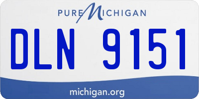 MI license plate DLN9151