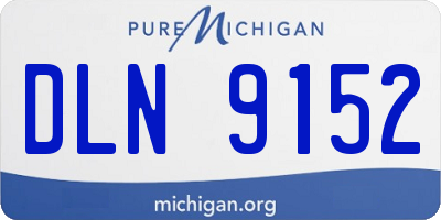 MI license plate DLN9152