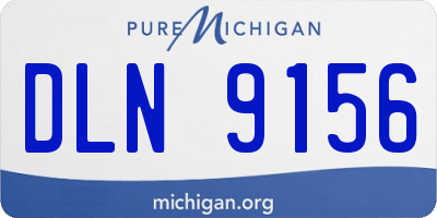 MI license plate DLN9156