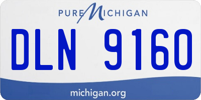 MI license plate DLN9160