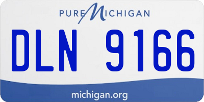 MI license plate DLN9166