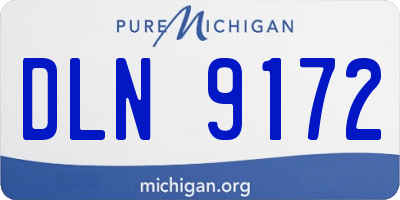 MI license plate DLN9172