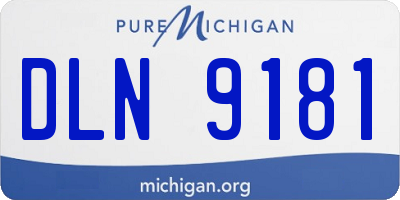 MI license plate DLN9181