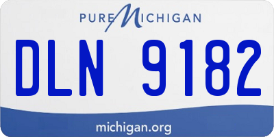 MI license plate DLN9182