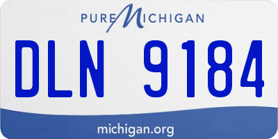 MI license plate DLN9184