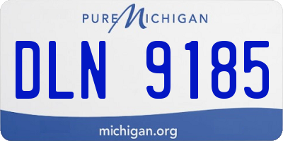 MI license plate DLN9185