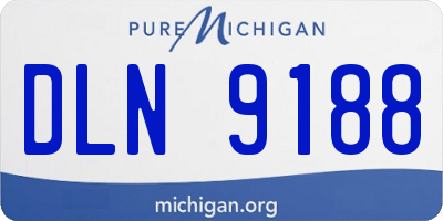 MI license plate DLN9188