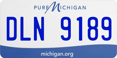 MI license plate DLN9189