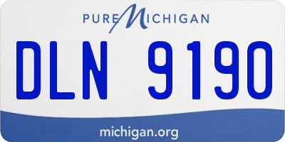 MI license plate DLN9190