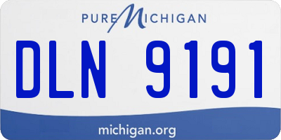 MI license plate DLN9191