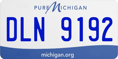 MI license plate DLN9192