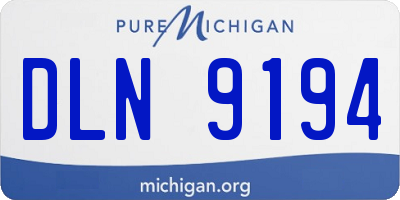 MI license plate DLN9194