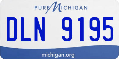 MI license plate DLN9195