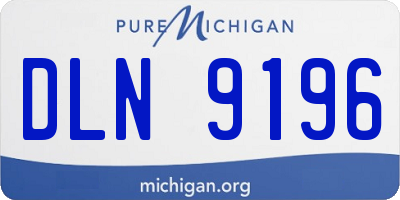 MI license plate DLN9196