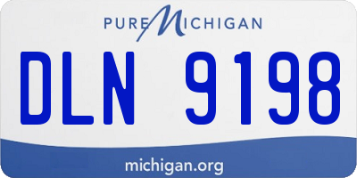 MI license plate DLN9198