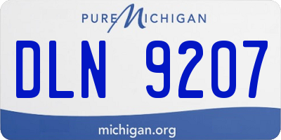 MI license plate DLN9207