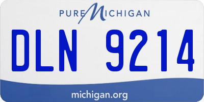 MI license plate DLN9214