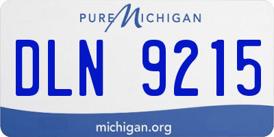 MI license plate DLN9215