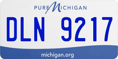 MI license plate DLN9217