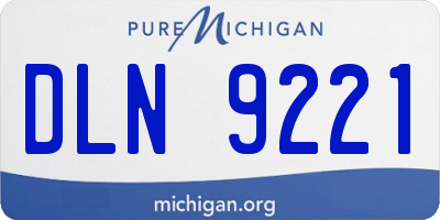 MI license plate DLN9221