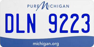 MI license plate DLN9223