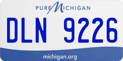 MI license plate DLN9226