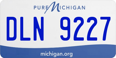 MI license plate DLN9227