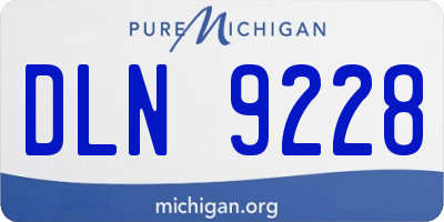 MI license plate DLN9228