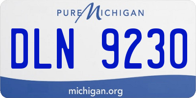 MI license plate DLN9230