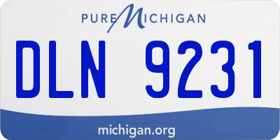 MI license plate DLN9231