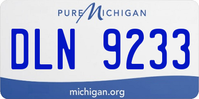 MI license plate DLN9233