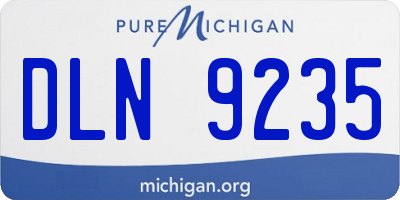 MI license plate DLN9235