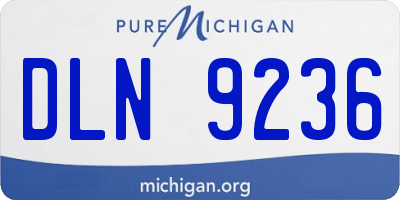 MI license plate DLN9236