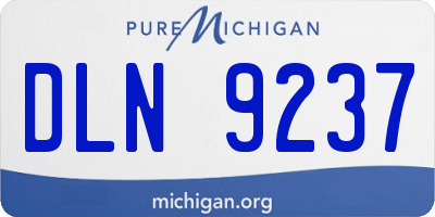 MI license plate DLN9237