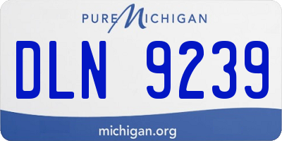 MI license plate DLN9239