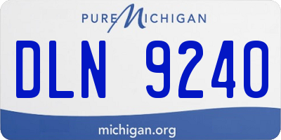 MI license plate DLN9240