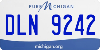 MI license plate DLN9242