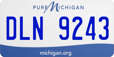 MI license plate DLN9243