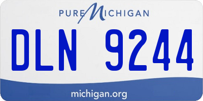 MI license plate DLN9244