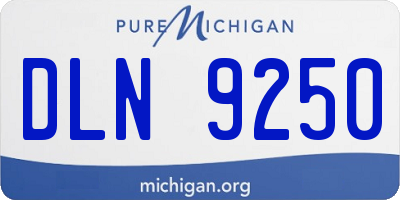 MI license plate DLN9250