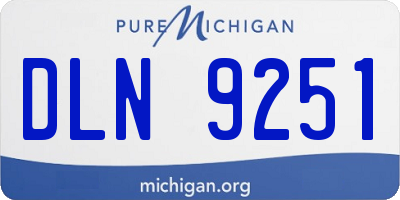 MI license plate DLN9251