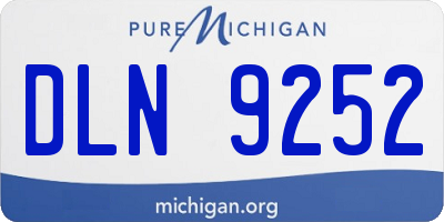 MI license plate DLN9252