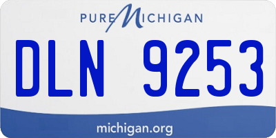 MI license plate DLN9253