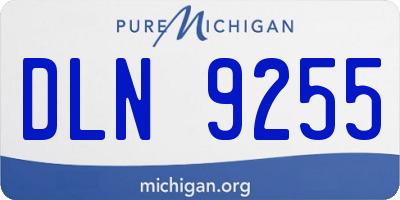 MI license plate DLN9255